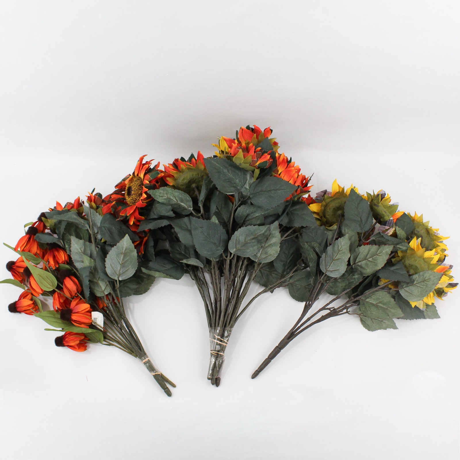 Lot of 3 Blooming Autumn Artificial Bouquets Indoor Floral Decor