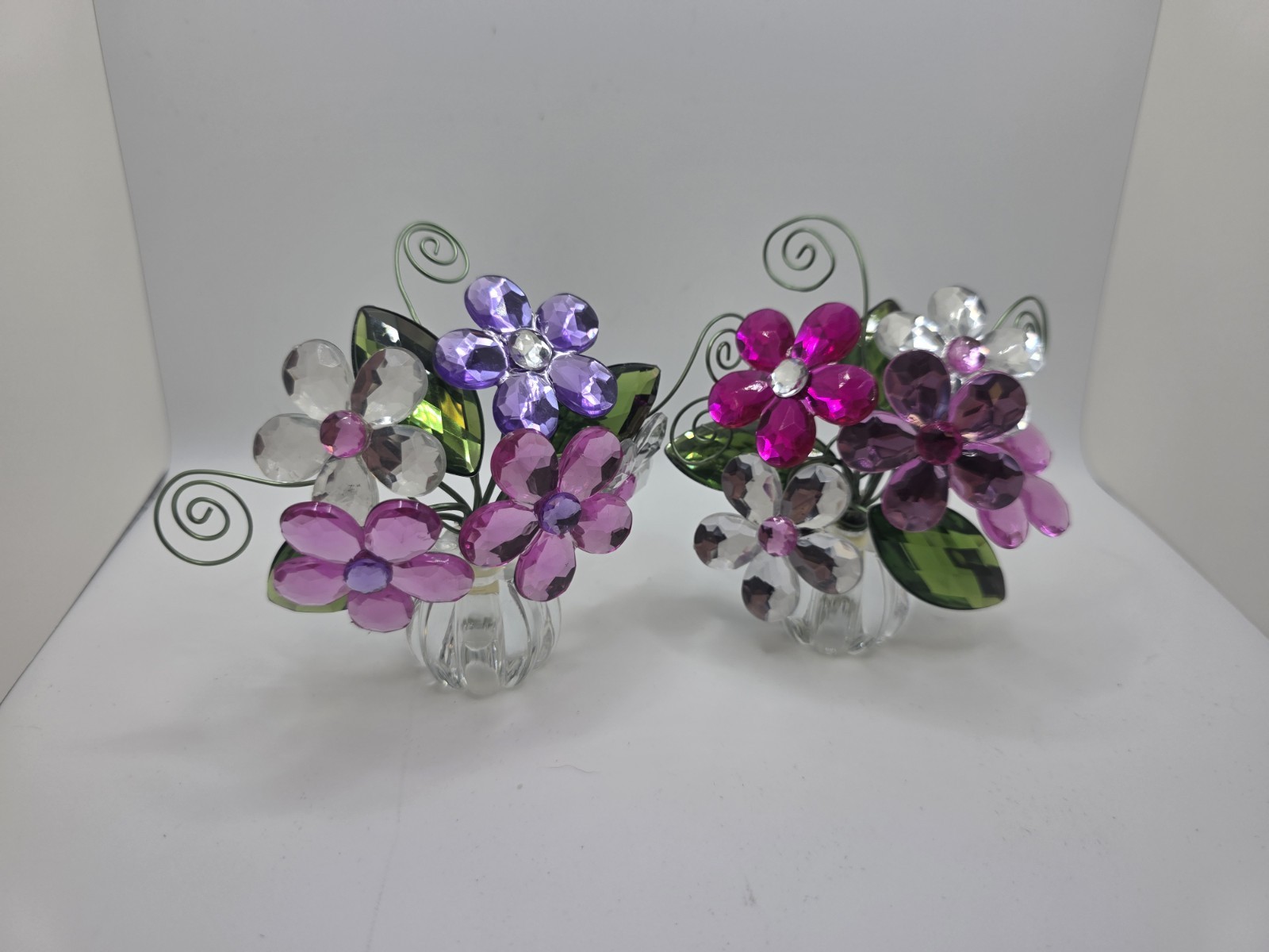 Ganz Crystal Expressions Jeweled Flower Pot Acrylic Figurine 4 Inches