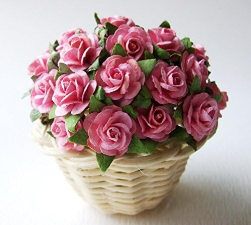 Assorted 100 Tiny Pink Rose Mulberry Flower Artificial Craft Scrapbook Valent…