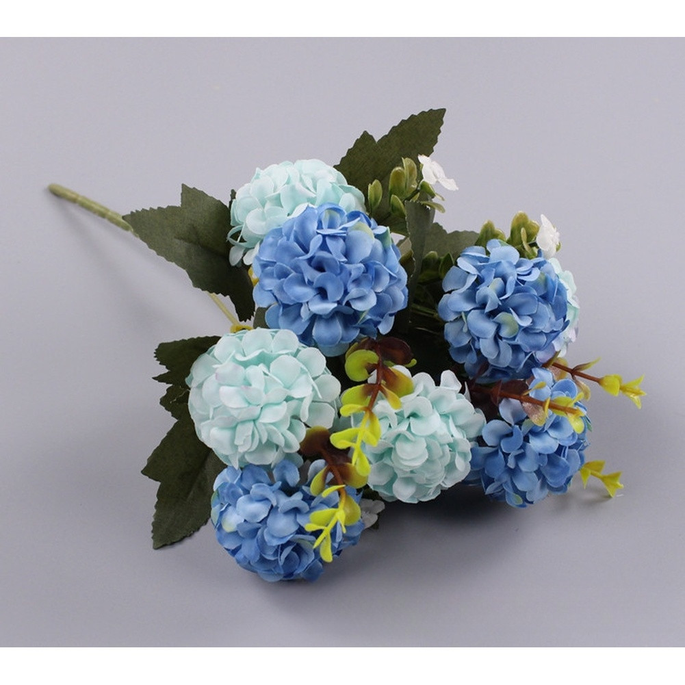 10 Head Artificial Silk Flowers Bouquet for Wedding Home Decor