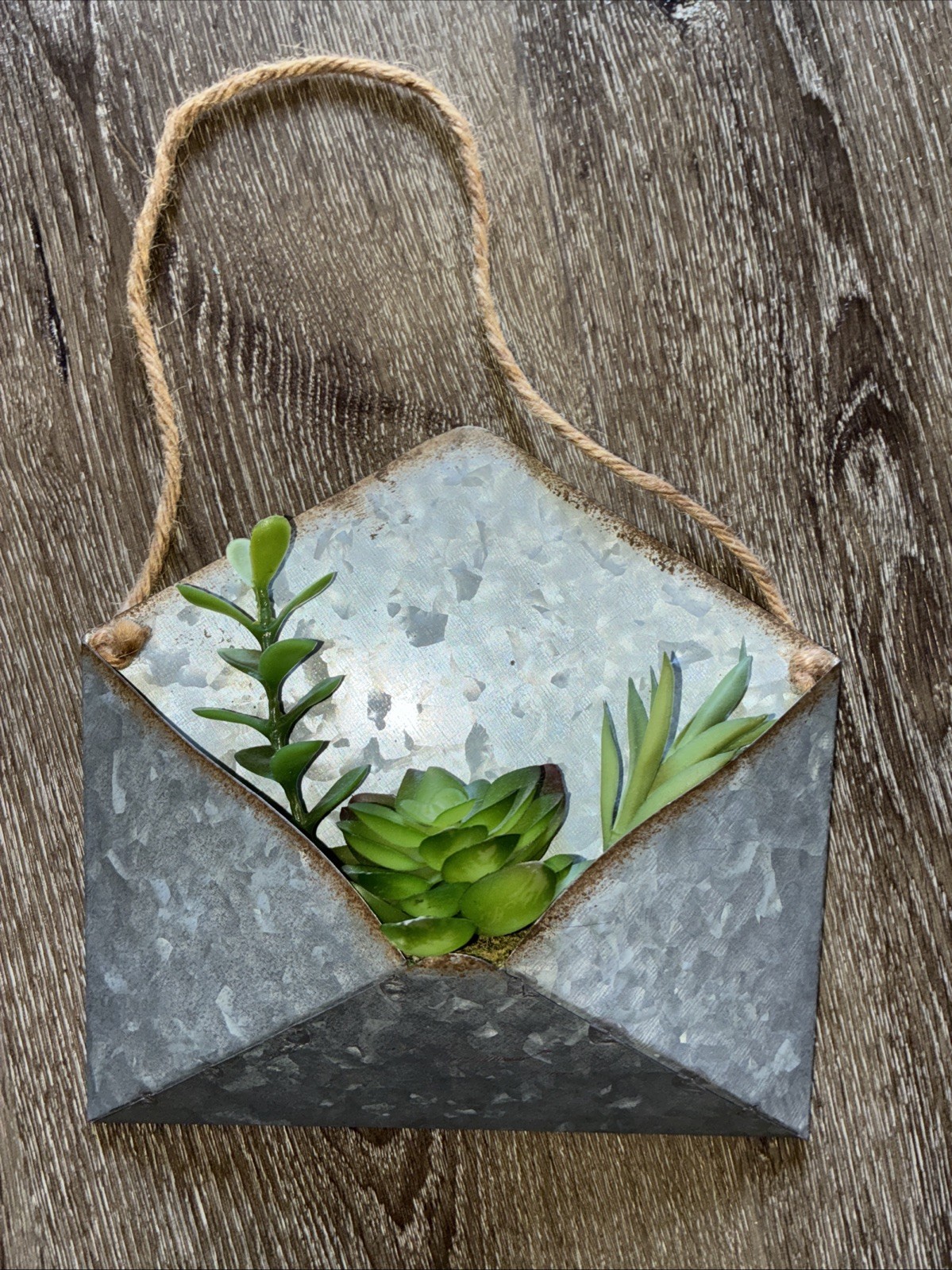 Metal Envelope Fake Plants 7.5×7.5in