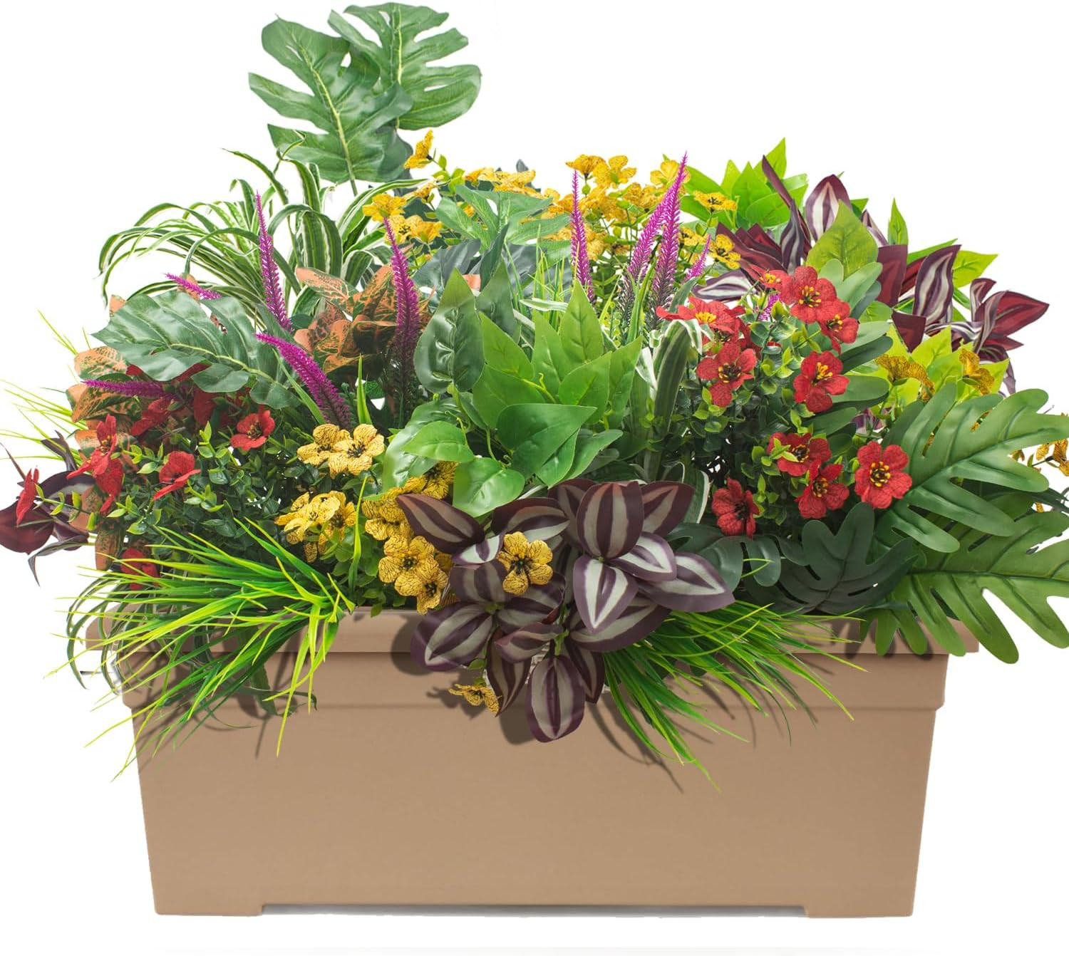 20PCS UV Resistant Fake Flowers – Outdoor Faux Plants for Home & Garden Decor