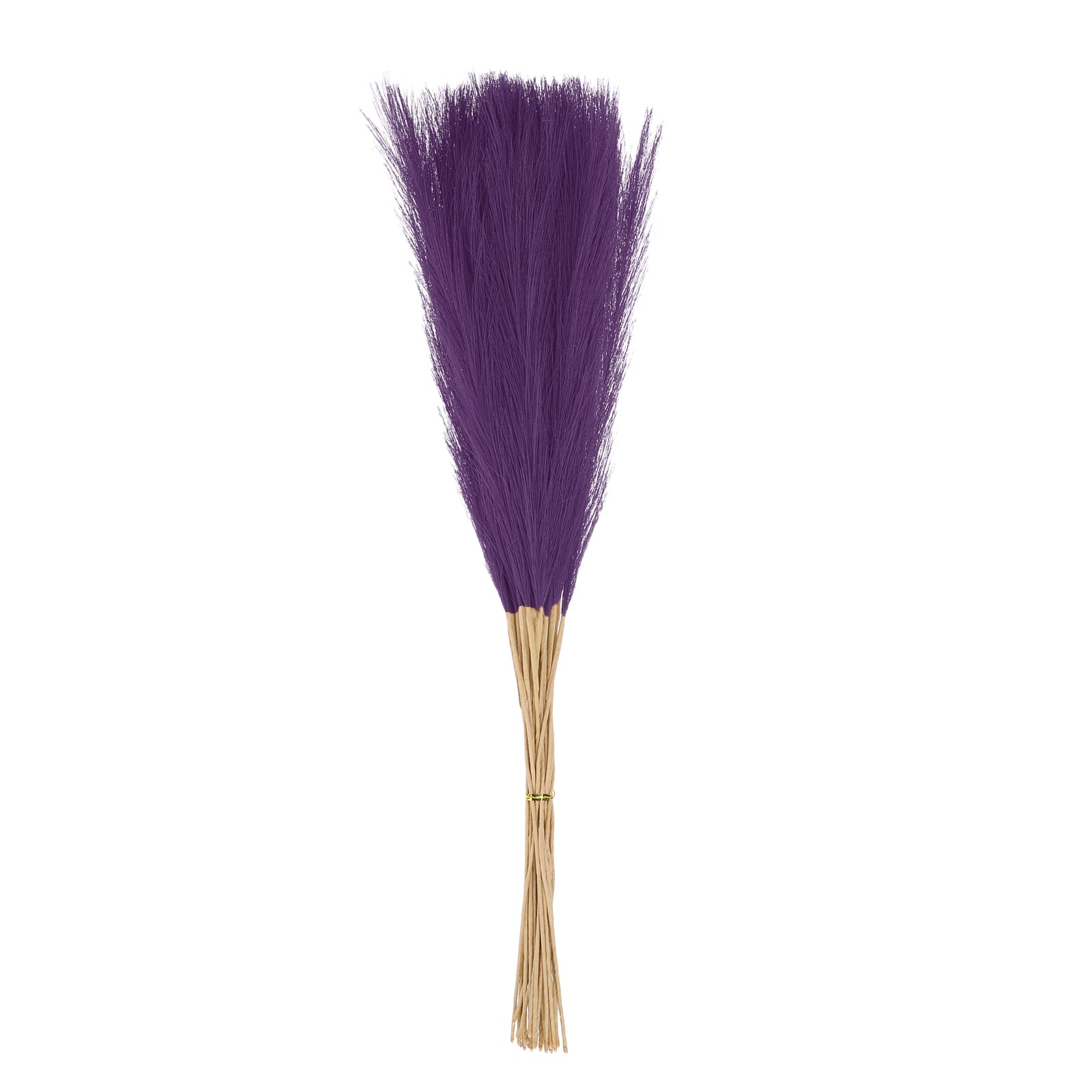 30PCS Faux Pampas Grass Decor, 24″/61cm Artificial Fluffy Grass Stems, Purple
