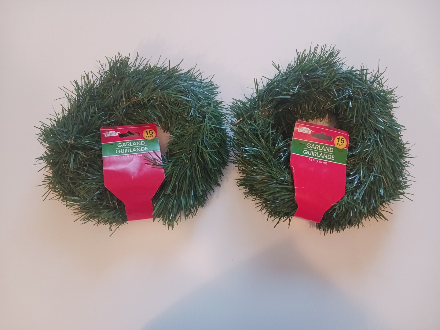Christmas House 15 Ft Green Pine Garland (Pack of 2)
