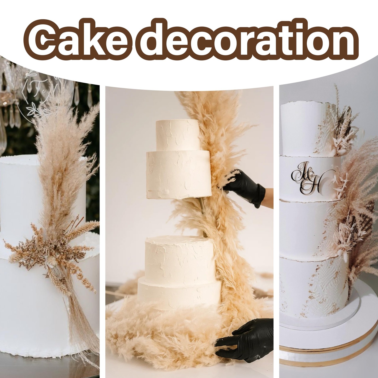 40 PCS Tall Pampas Grass for Floor Vase â€“ 17″ Natural Fluffy Dried Pampas