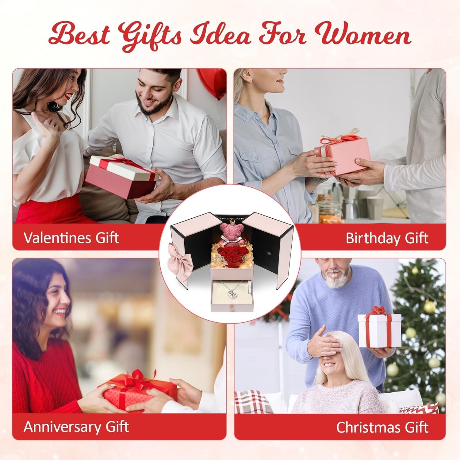 Childom Preserved Valentines Day Rose Gifts for Her,Birthday Gifts for Women,Mot
