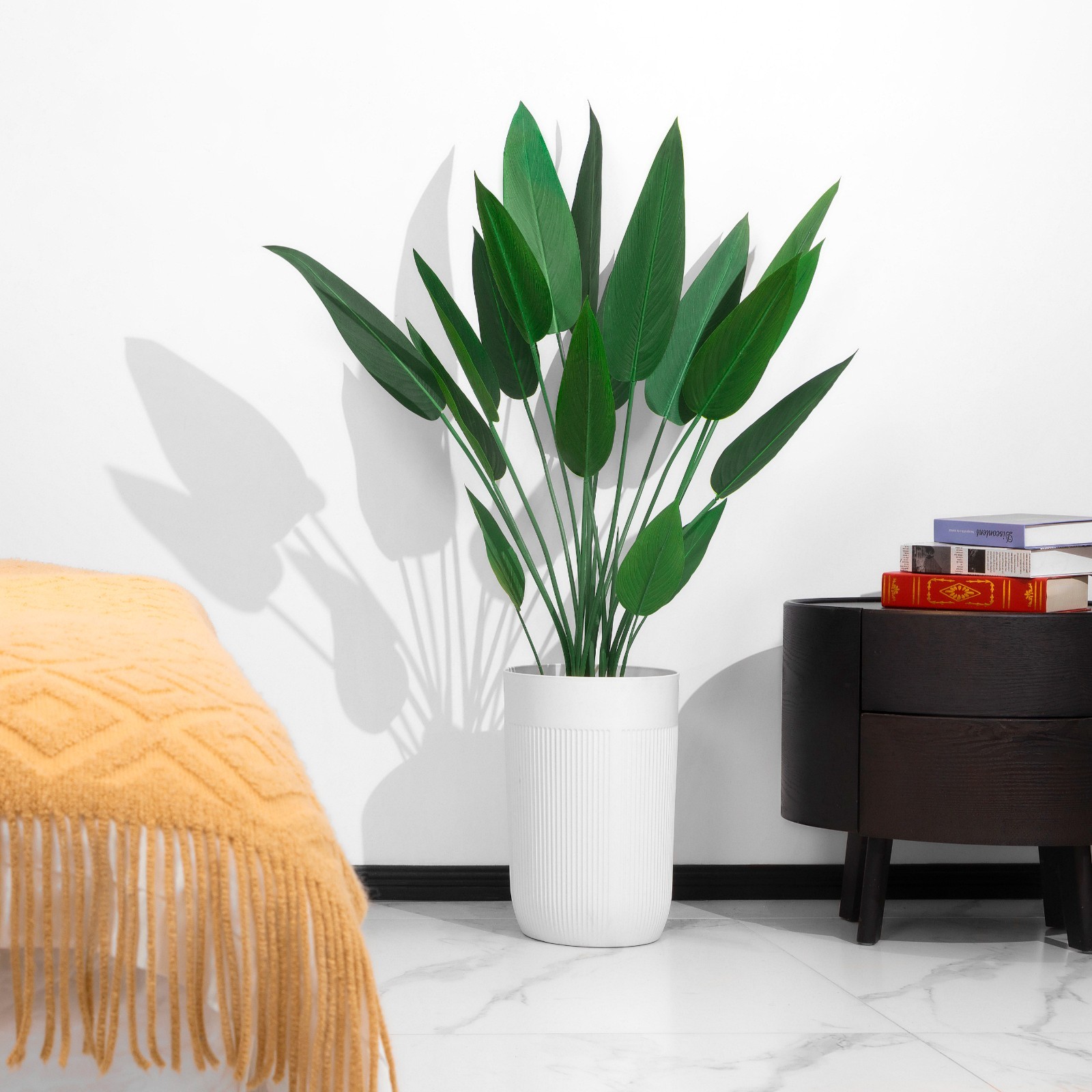 BALANBO Fake Plants Artificial Greenery Bird of Paradise Plastic Silk Lifelike