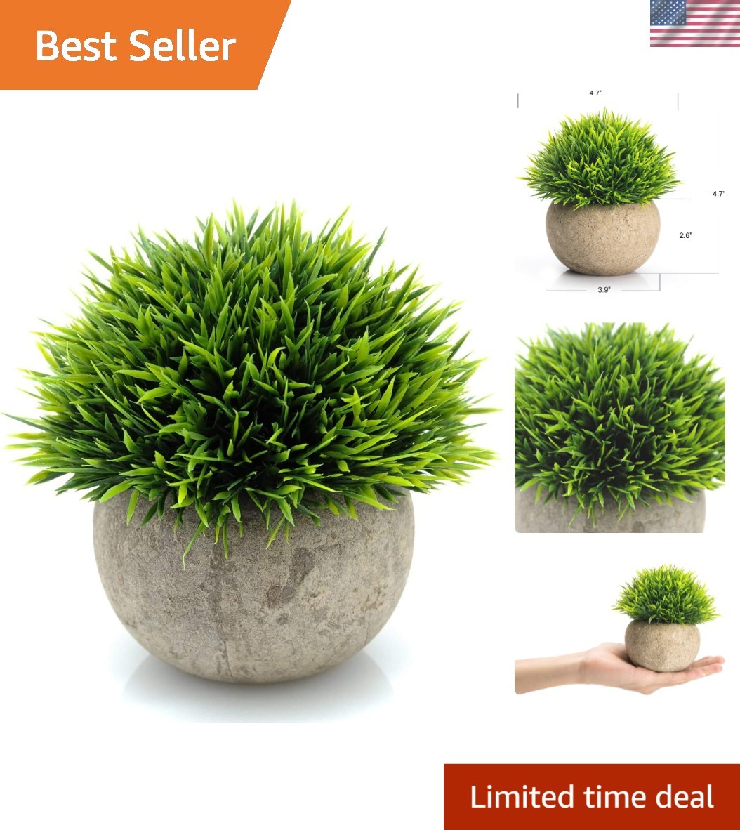 Versatile Indoor Green Faux Plant with White Tips for Home and Office Style