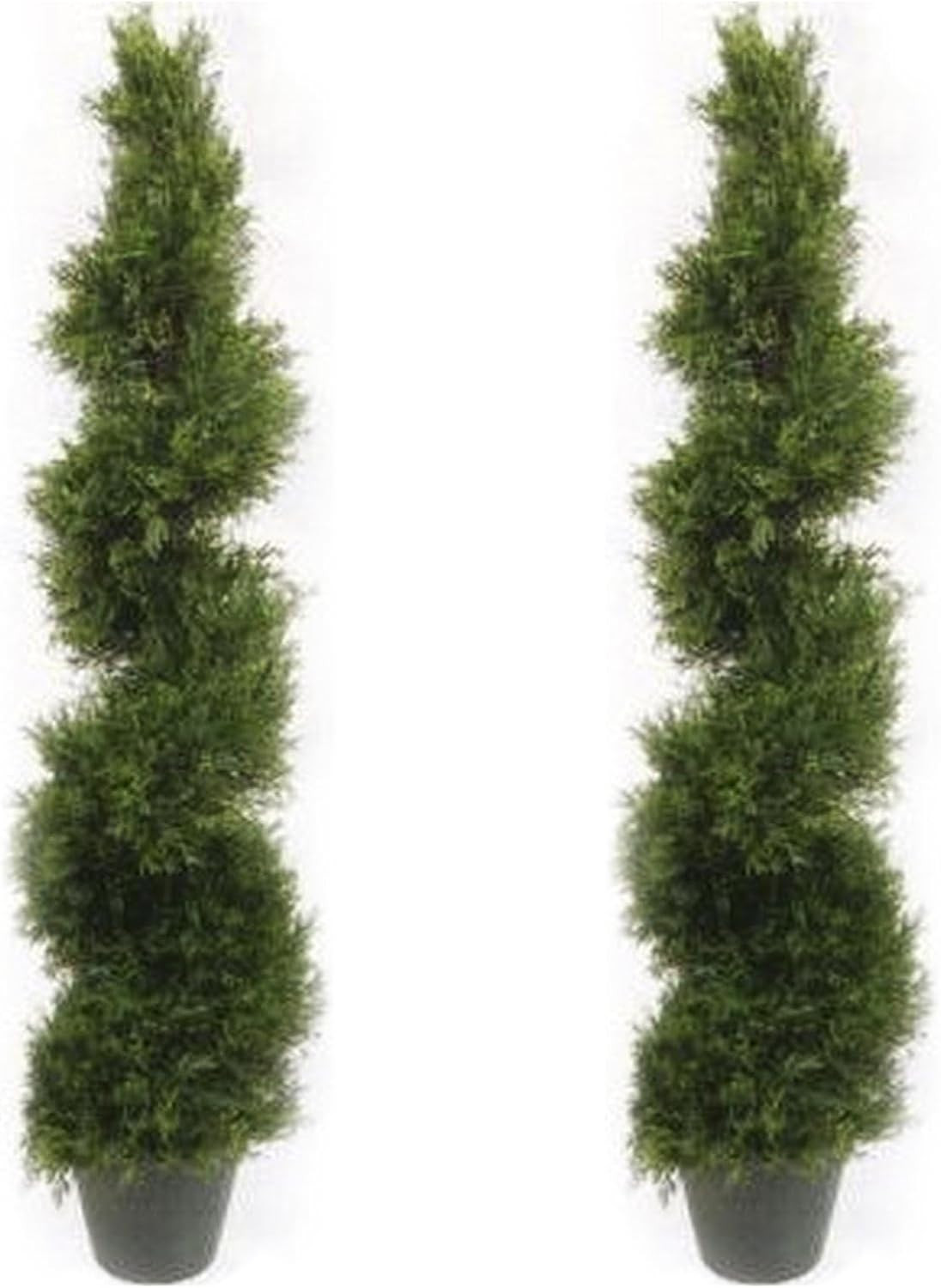 Set of 2 – 4FT Artificial Cypress Spiral Trees for Year-Round Decor