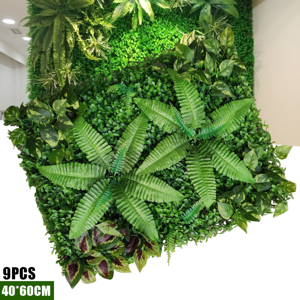 Artificial Plant Wall Panel, 9PCS Artificial Plant Wall Panels for Living Room