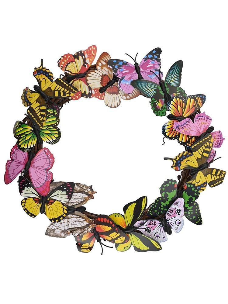 Butterfly Wreath Butterfly Wreath Fake Butterflies Front Door Unique Design