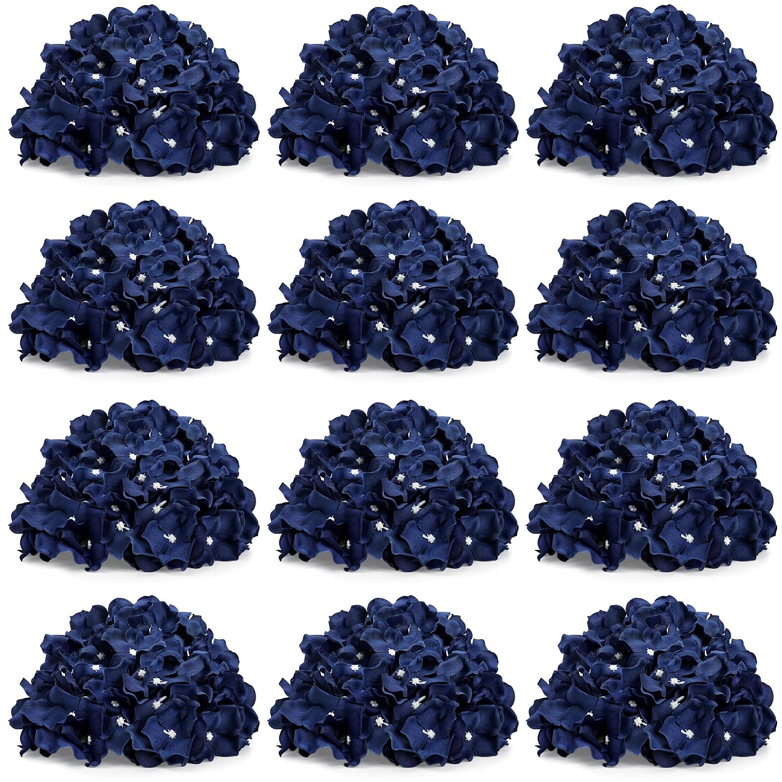 DIYDOFUN Hydrangea Flower Balls – 12 PCS 8.27″ Navy Blue Centerpiece