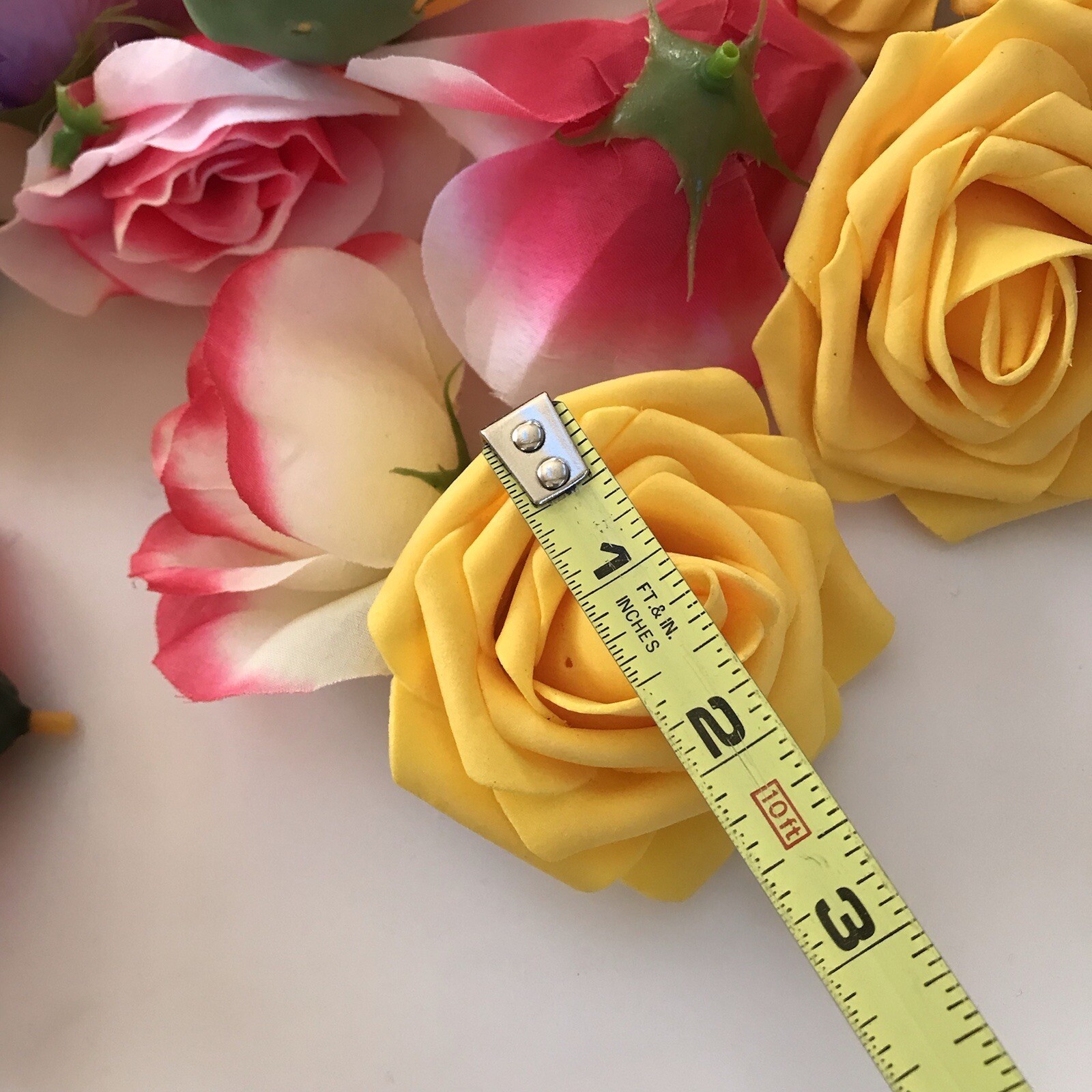 LOT 40 Faux Flowers CRAFT Deconstructed Flowers Fake Rose Foam Fabric Wreath