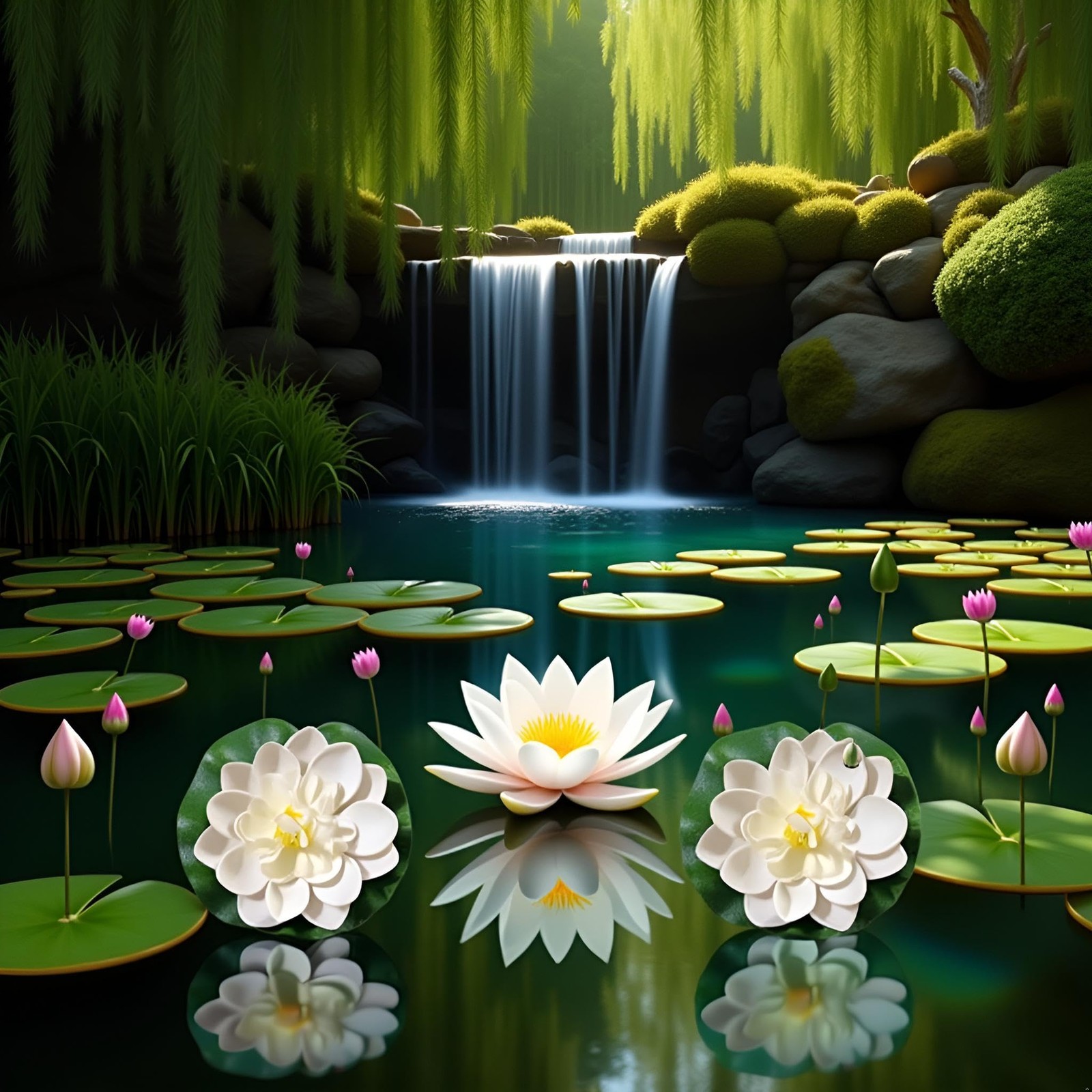 Tnyvm 6 Pcs White Artificial Lotus Flowers Large Floating Lotus Faux Water Li…