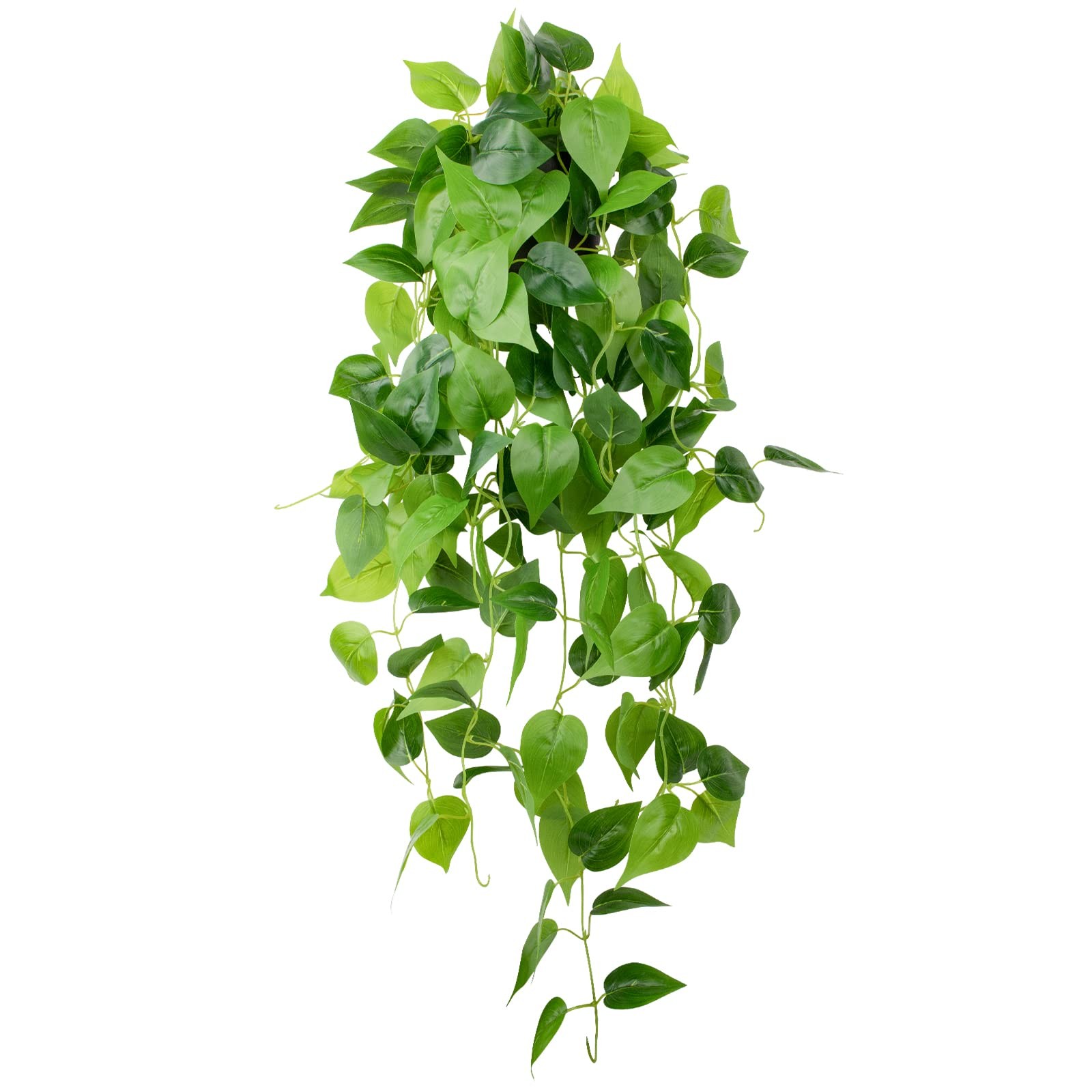 35.4in Artificial Plants in Black Pot Realistic Fake Hanging Potted Greenery …