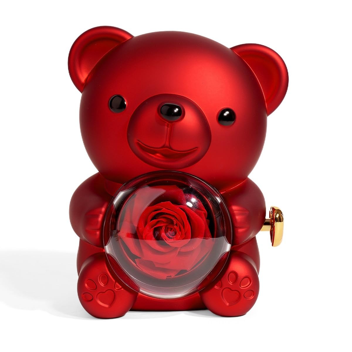 New Rose Hug Bear Jewelry Preserved Real Rose Gifts Eternal Rose for Mom,Girl…