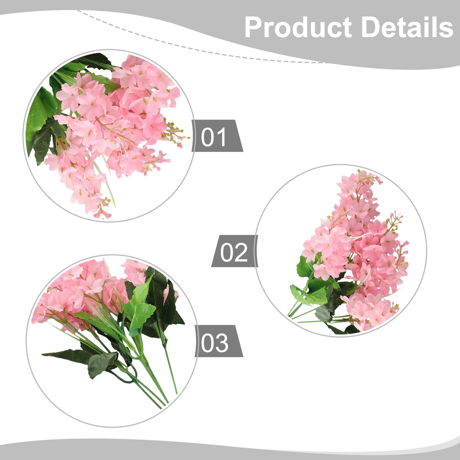 5-Head Artificial Flowers Hyacinth Lavender/Fake Flower Home Garden Decoration