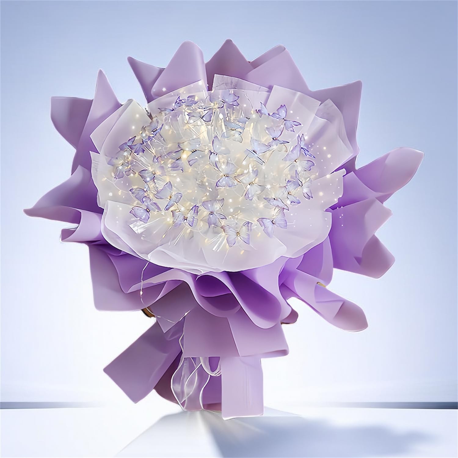 Butterfly Flower Bouquet,Butterfly Flower Bouquets with LED String Lights,DIY…