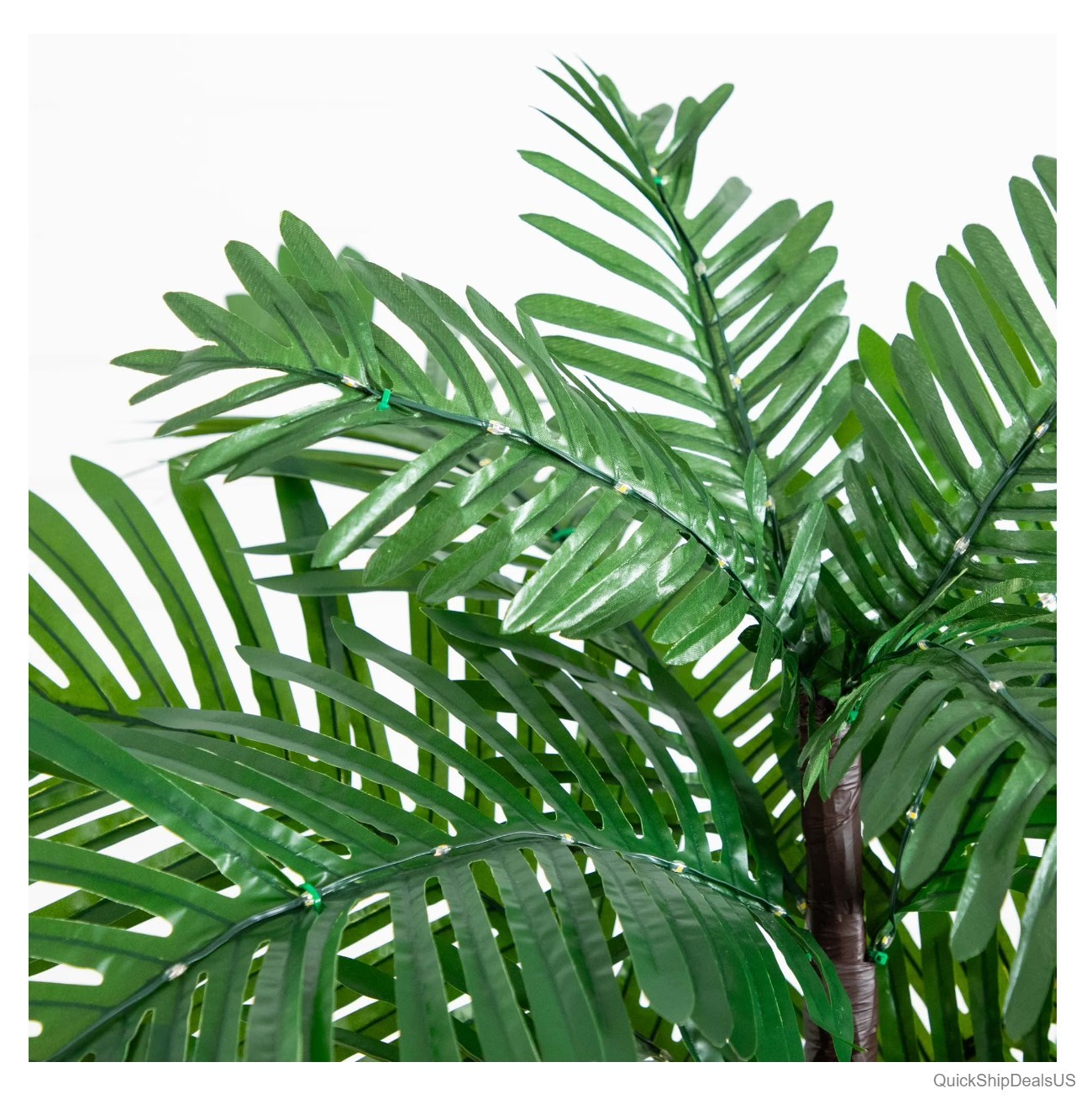 Artificial Palm Tree 4ft UV Resistant Lighted 127 Warm White LED Lights Indoor
