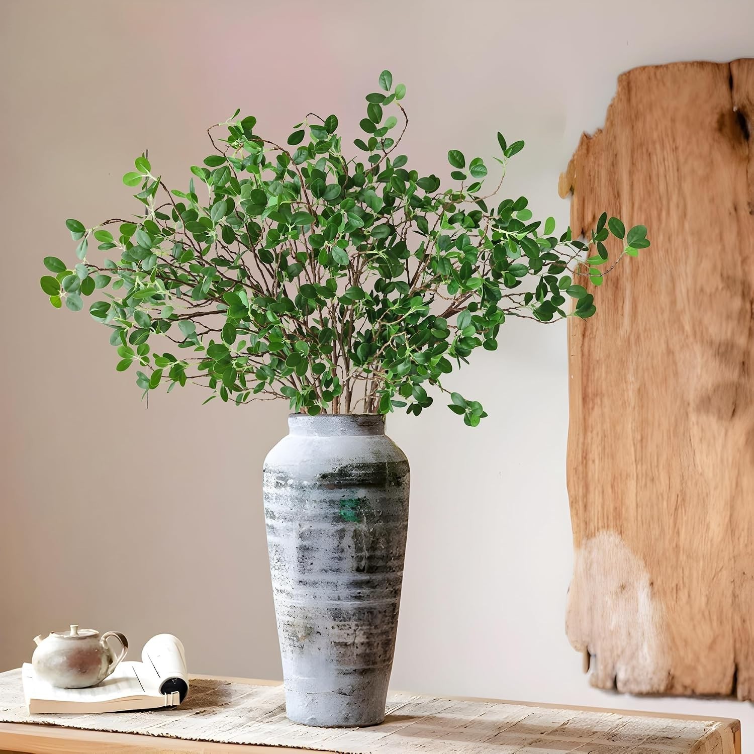 Elegant Faux Eucalyptus Stems – Office Shop Decor