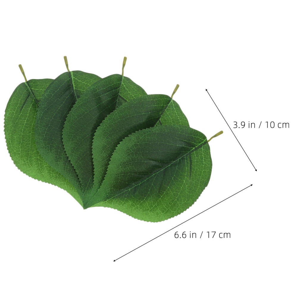 30Pcs Flexible Green Faux Leaves for Crafting Wedding Bouquets and DIY Decor