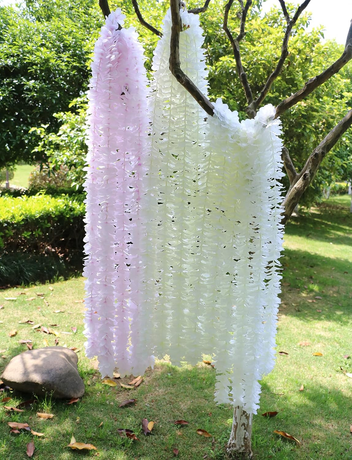 32.8Ft Artificial Silk Wisteria Vine Hanging Flowers Garland Home Outdoor Weddin
