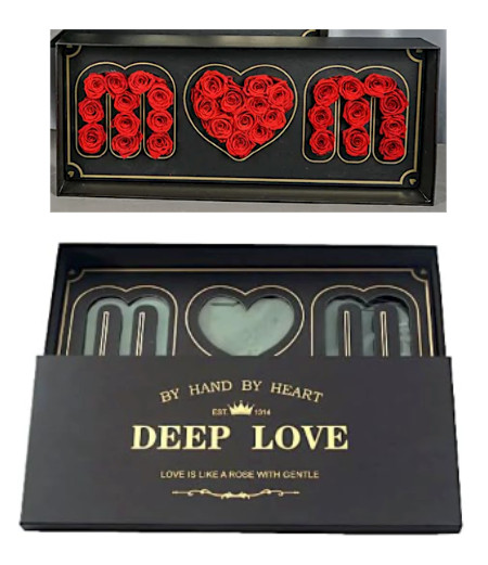 24 Inch MOM ~ I LOVE U ~ DAD Luxury Floral Gift Box, w/Fresh Flower Foam