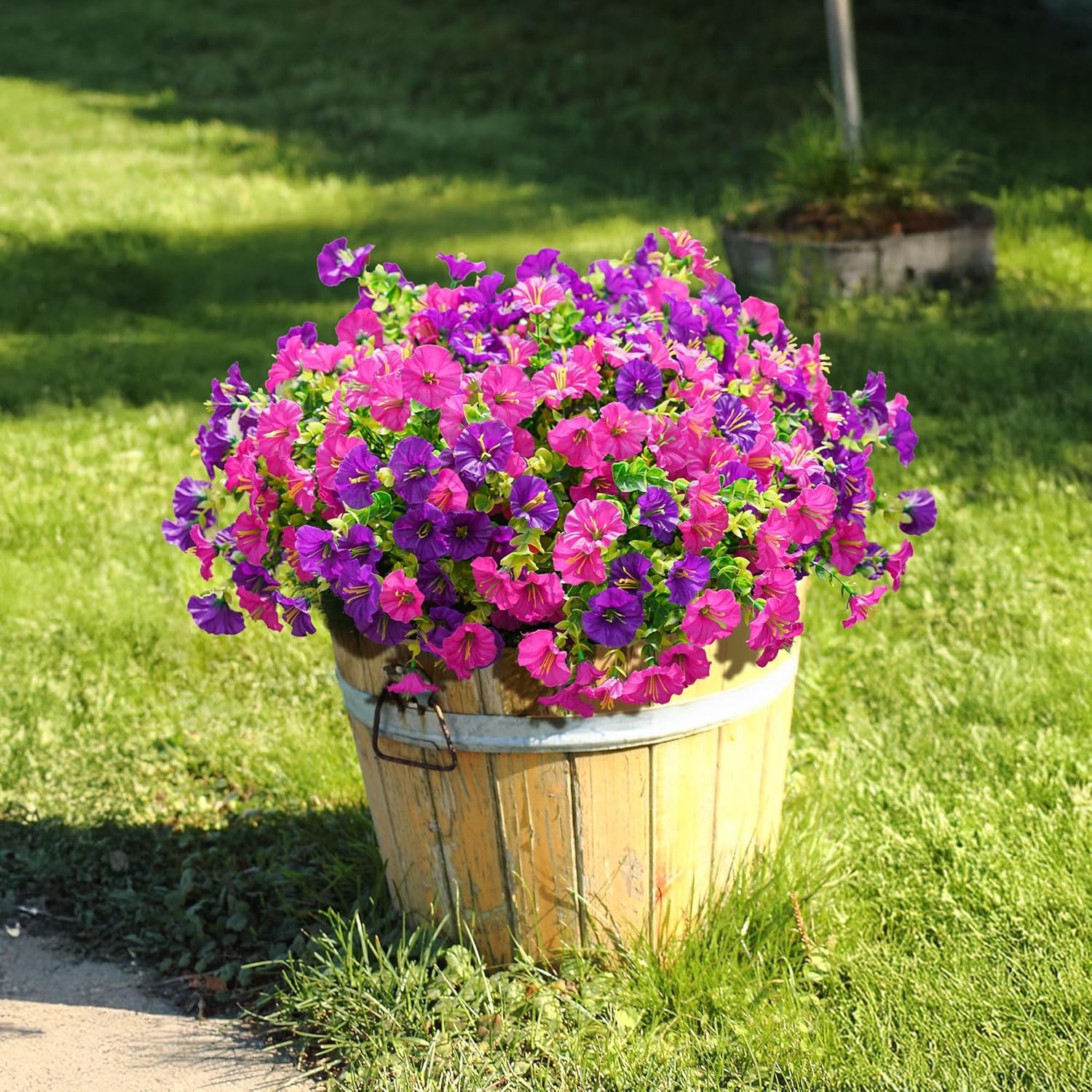 Outdoor Silk Morning Glory Bundles – 12 Artificial Decorative Plants