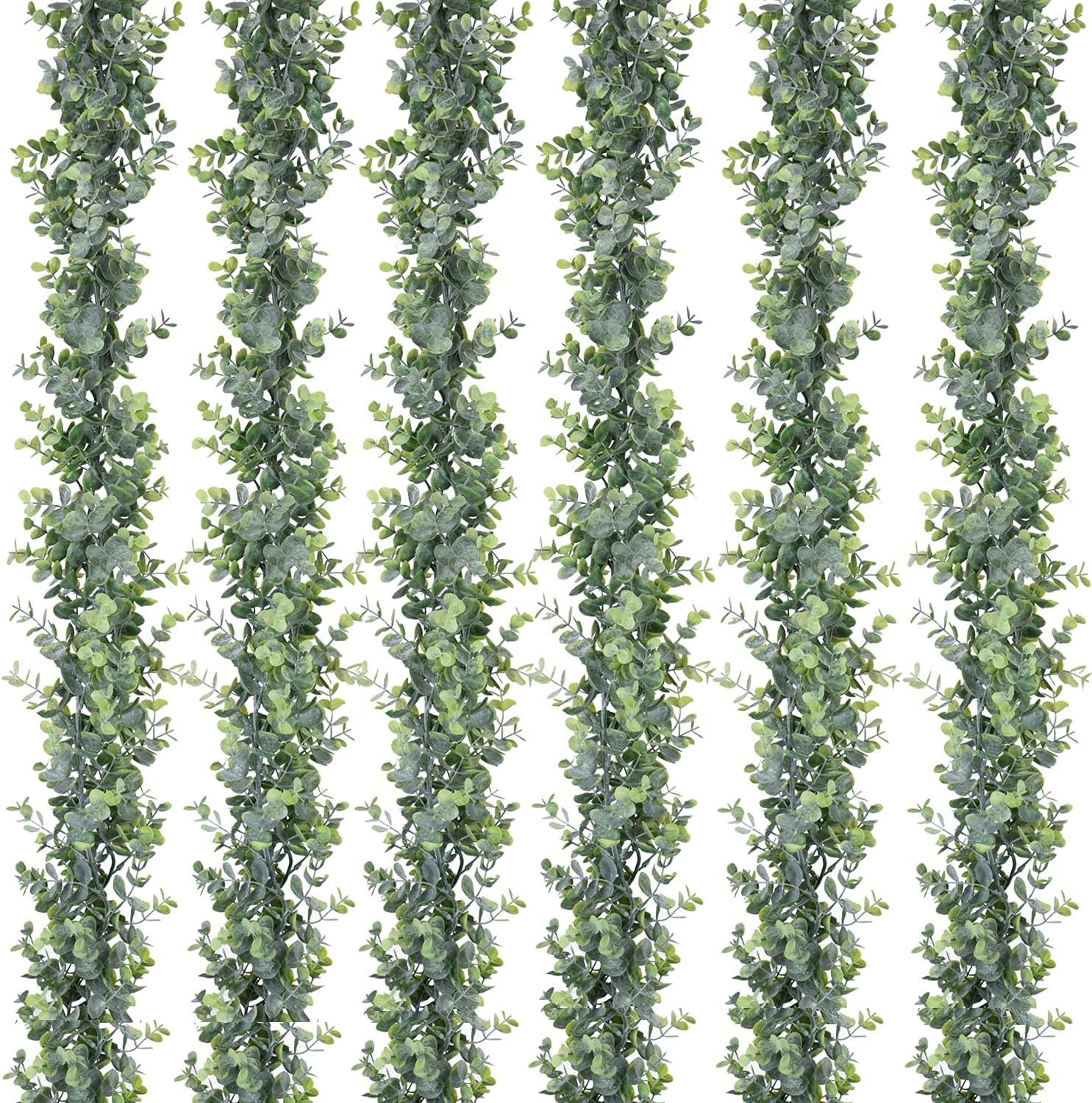 6 Pack 6Ft Faux Eucalyptus Garland Artificial Vines for Wedding Backdrop Decor
