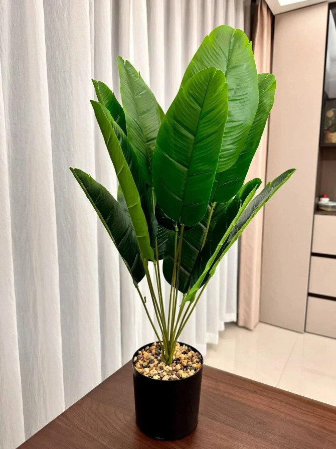 Leaves Artificial Plants Large Tropical Palm Tree Fake Banana Plants Leaves Real