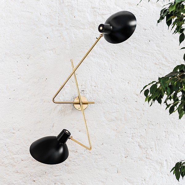 Swing Arm Vintage Wall Sconce Stilnovo Style tow Light Articulated Reading Sc