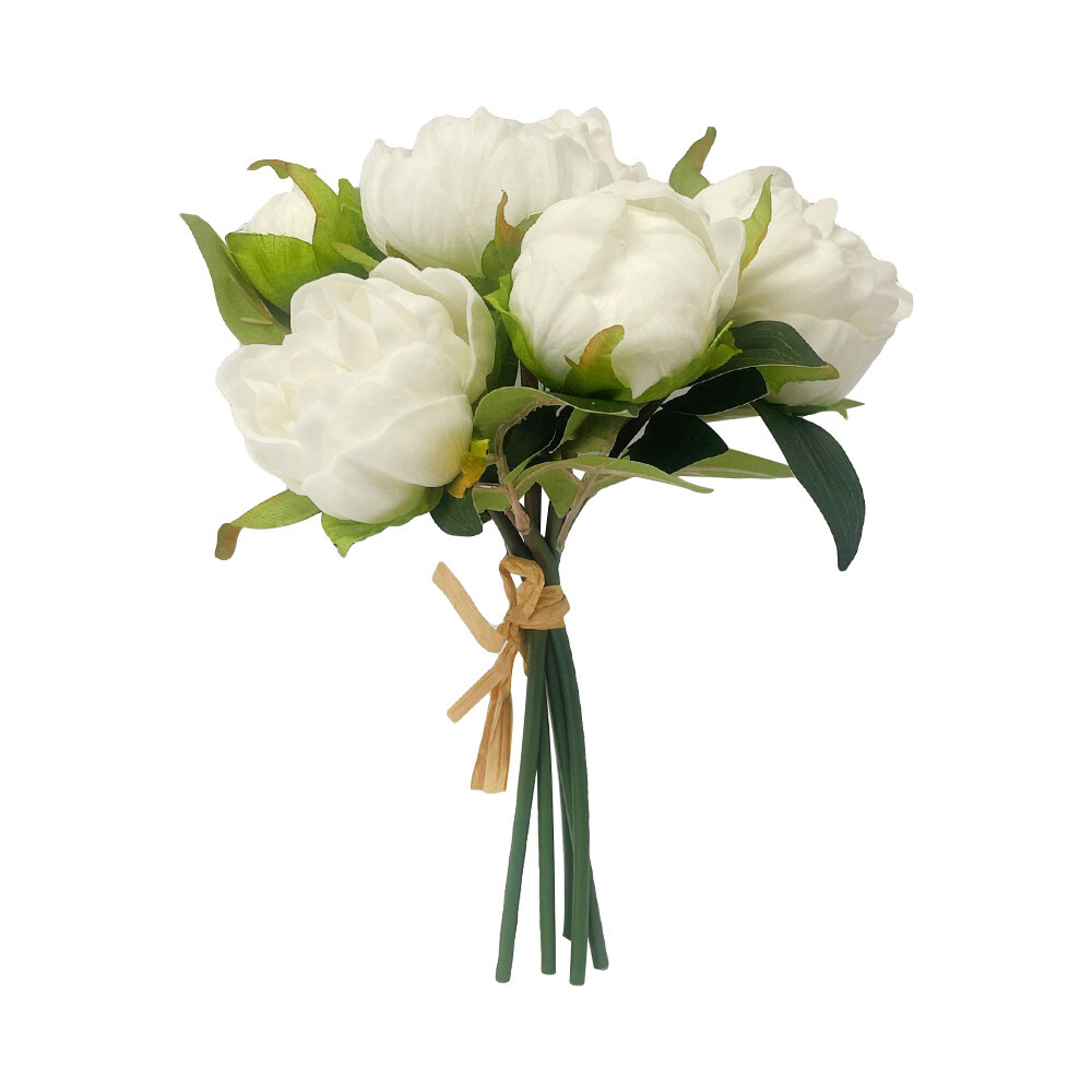 10” Real Touch Peony Bundle Artificial Foam Flower Bouquets Silk Floral