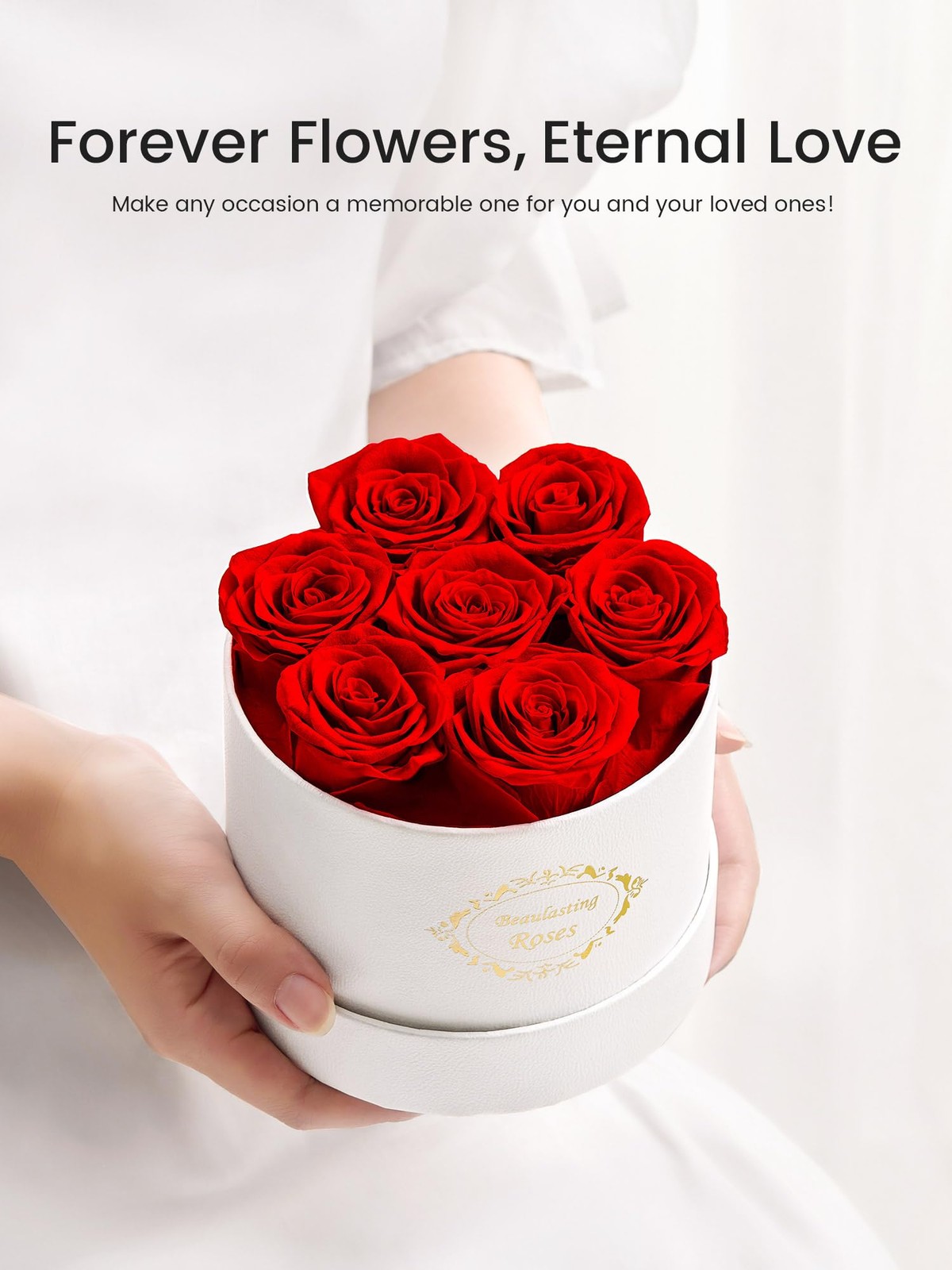 Roses in a Box, Preserved Flowers, Forever Flowers for Delivery Prime