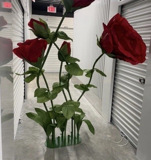 6 Foot Faux Red Rose Flower Arrangement Centerpiece for Party Event Decoration