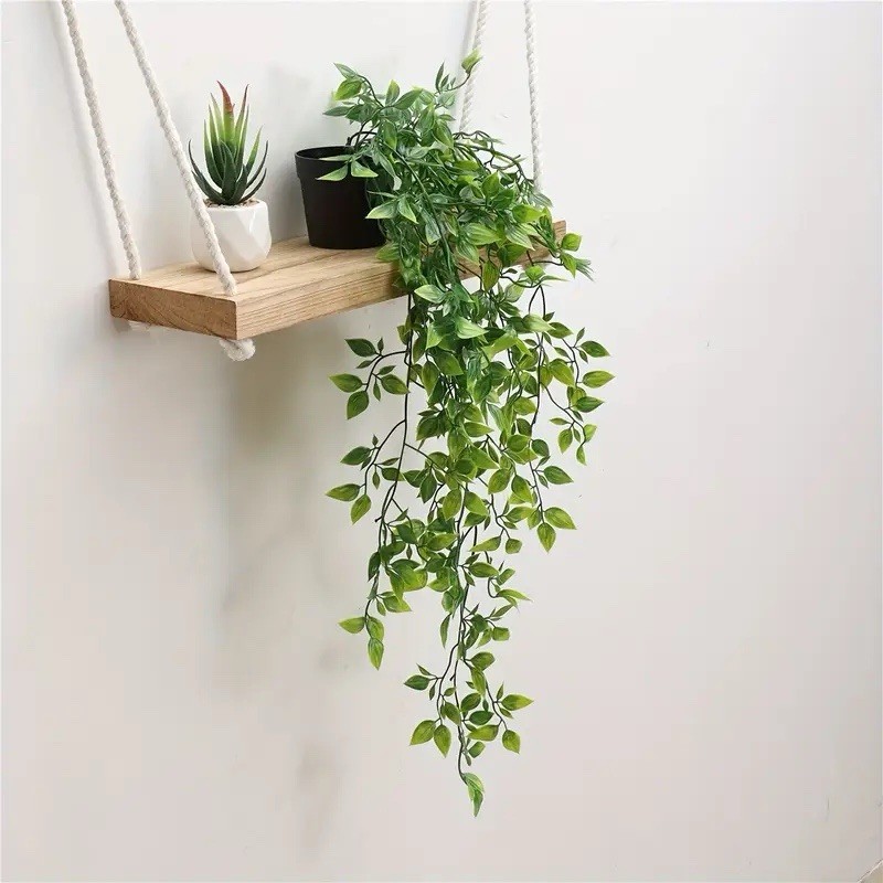 Fake Hanging Plants 2pcs Artificial Hanging Plant for Indoor Outdoor Faux Pot US