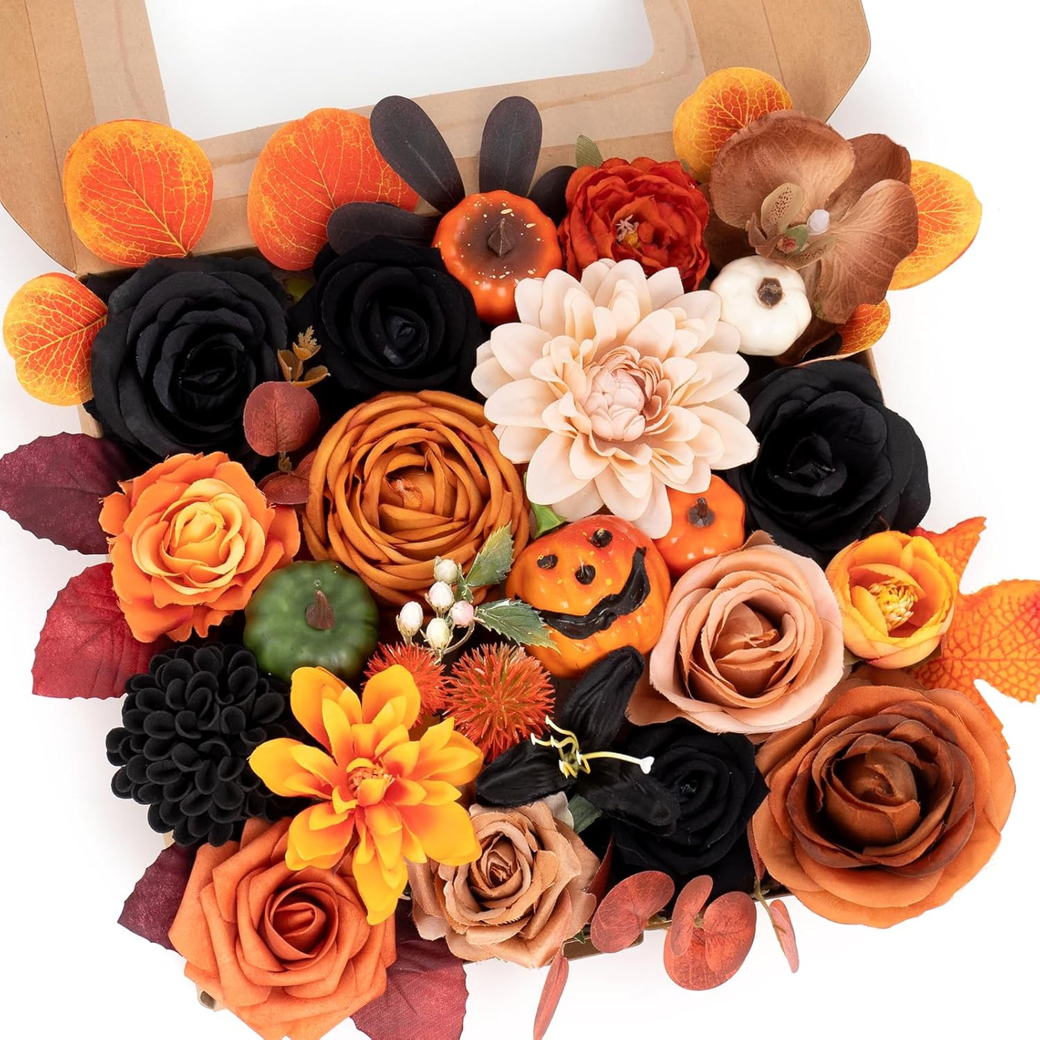 Artificial Flower Box Set Silk Fake Flowers DIY Center Cake Decoration Wedding B