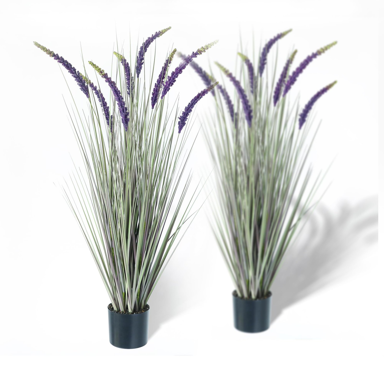 KOL 4ft 2-Pack Faux Veronica Spiked Speedwell Grass, 47in Artificial Veronica…