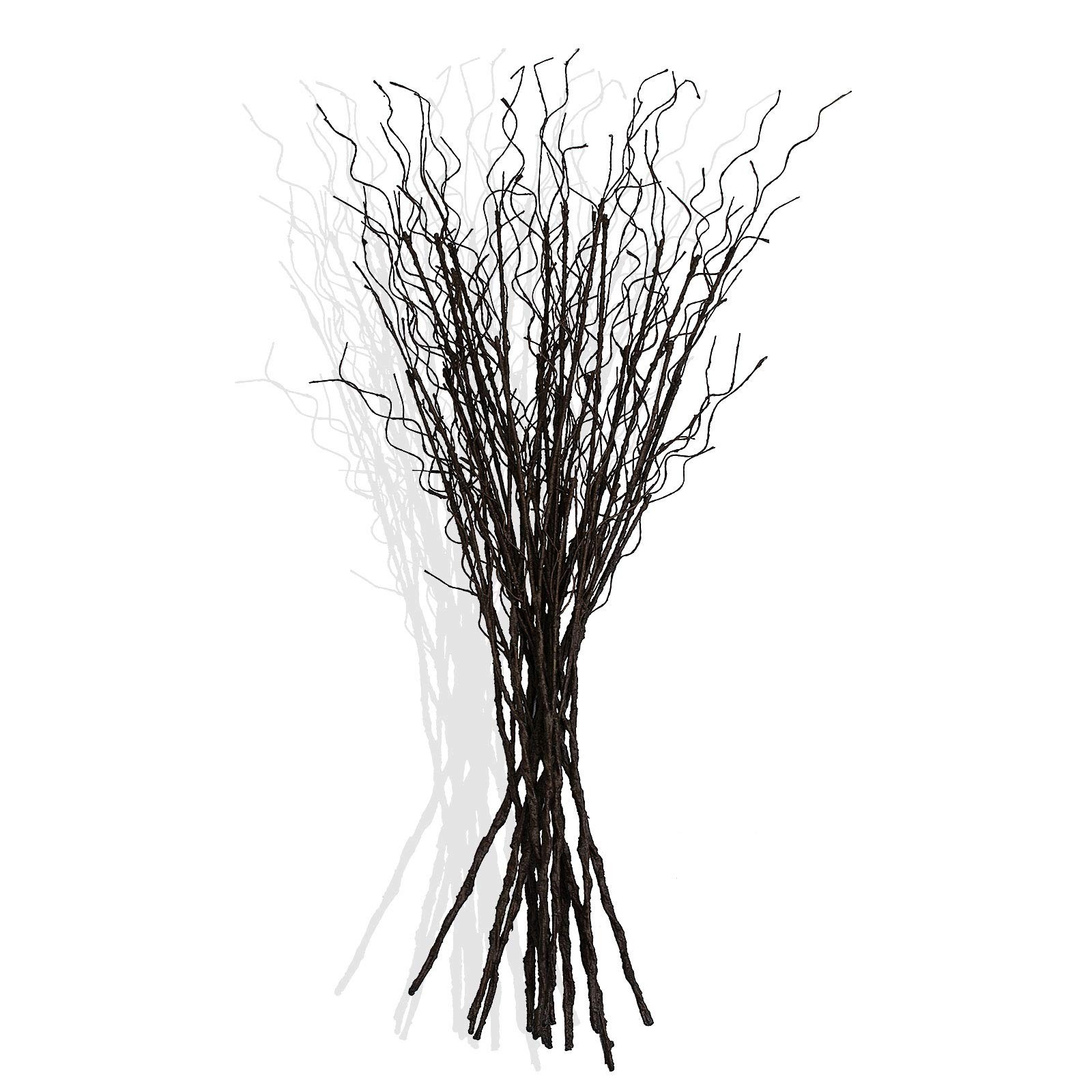 12 Pcs Artificial Curly Willow Branches Plants Decorative Brown Twig Stems Sp…