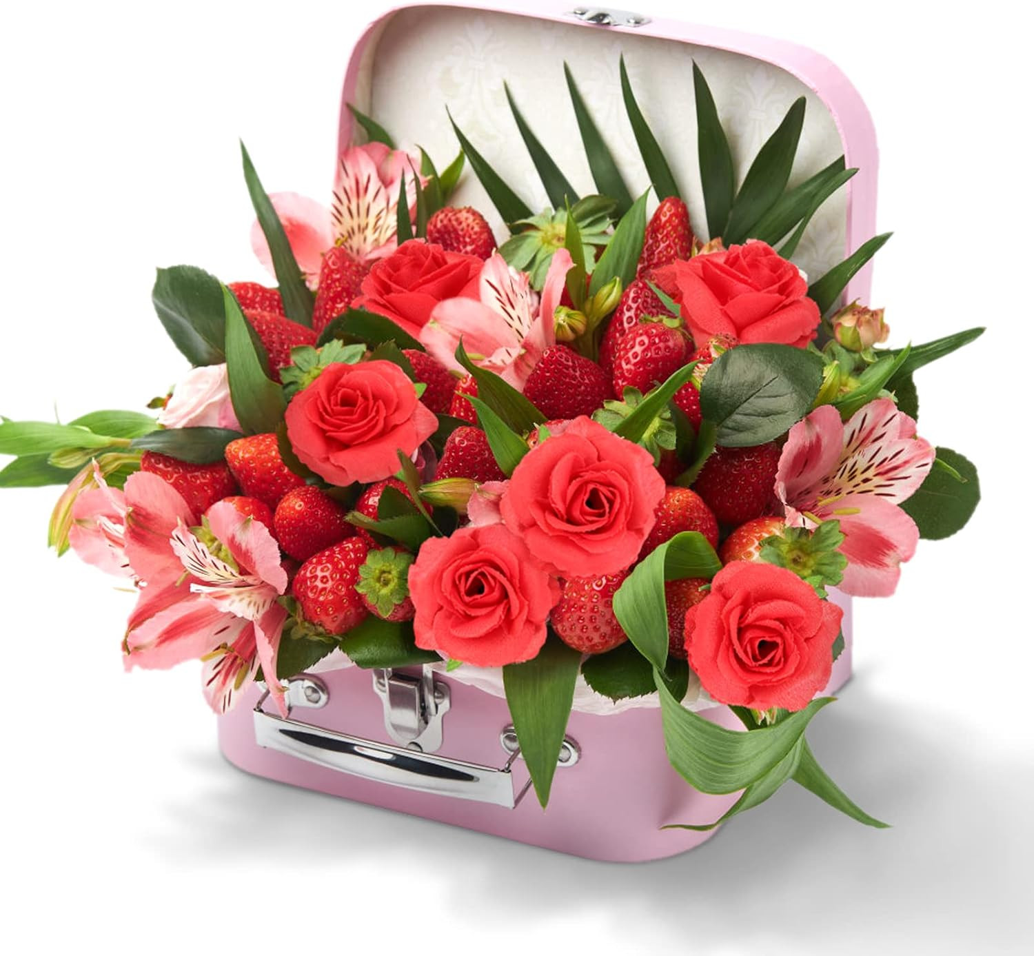 Kesoto 50Pcs Red Roses Buds Artificial Flowers Bulk, 1.6″ Small Silk Fake Roses
