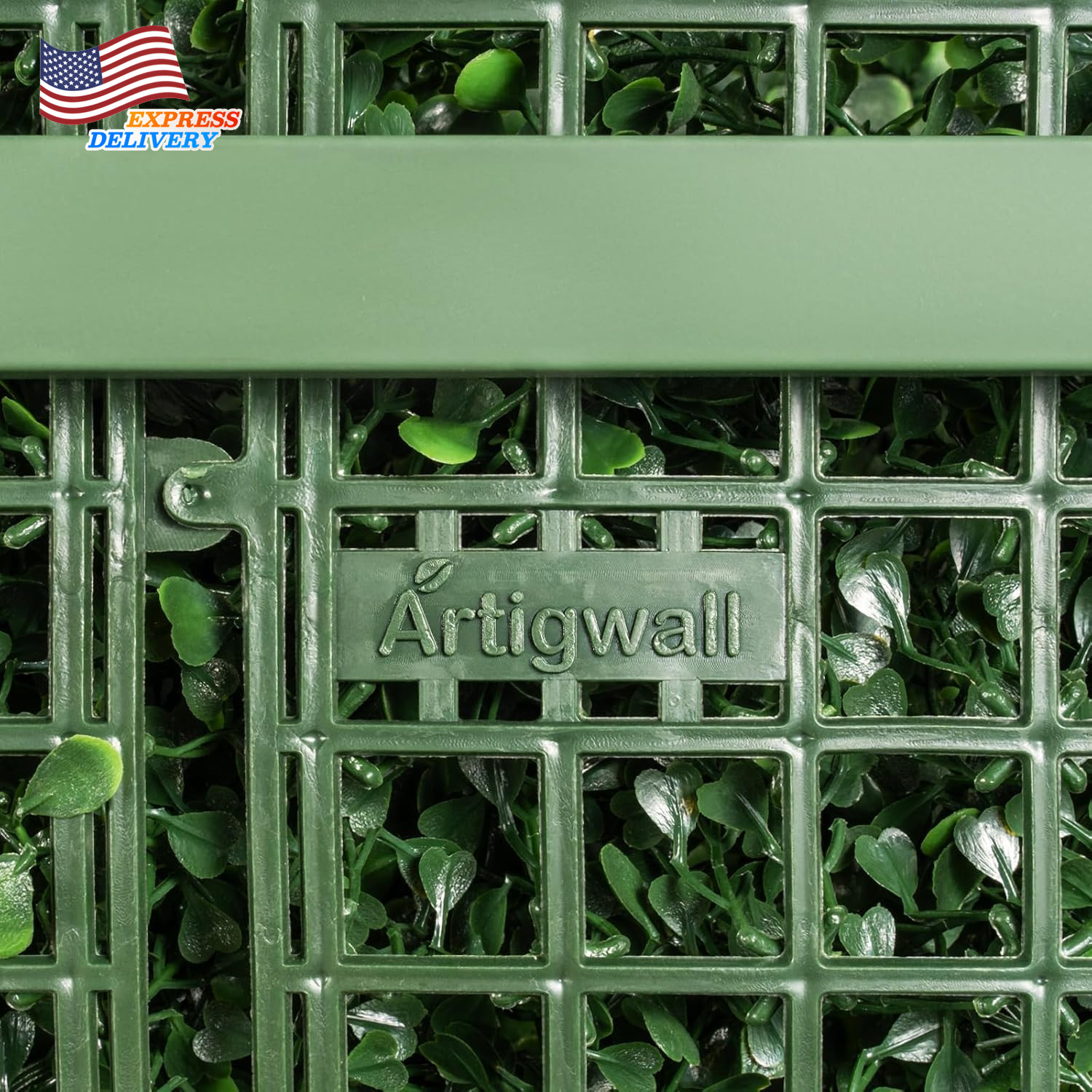 Artificial Hedge Wall, Boxwood Grass Panels with Planter 50Lx48Hx14D