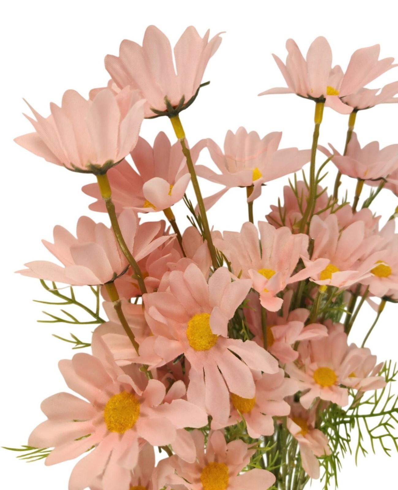 Blush Pink Faux Daisy Stem 20 Inch Artificial Wildflower Set of 6 Farmhouse Flor