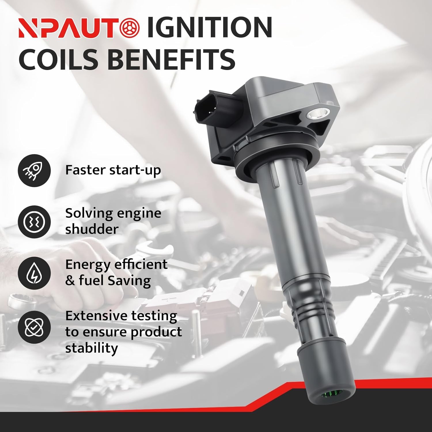 Ignition Coil Pack Set of 6 compatible with 3.5 3.7 V6 Honda Odyssey Accord P…