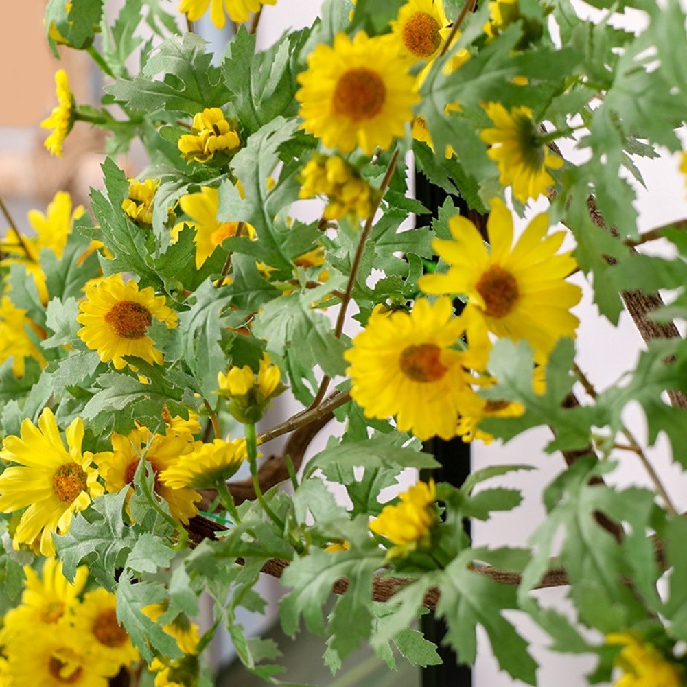 175cm Artificial Flower Garland with Daisy and Sunflower Vine for Home