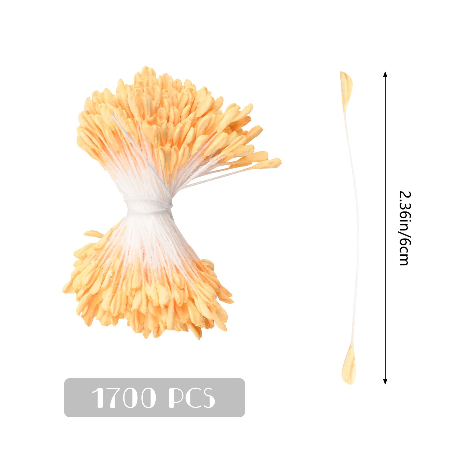 1700 PCS Matte Malt Stamens For Crafts Artificial Flower DIY 5 Styles