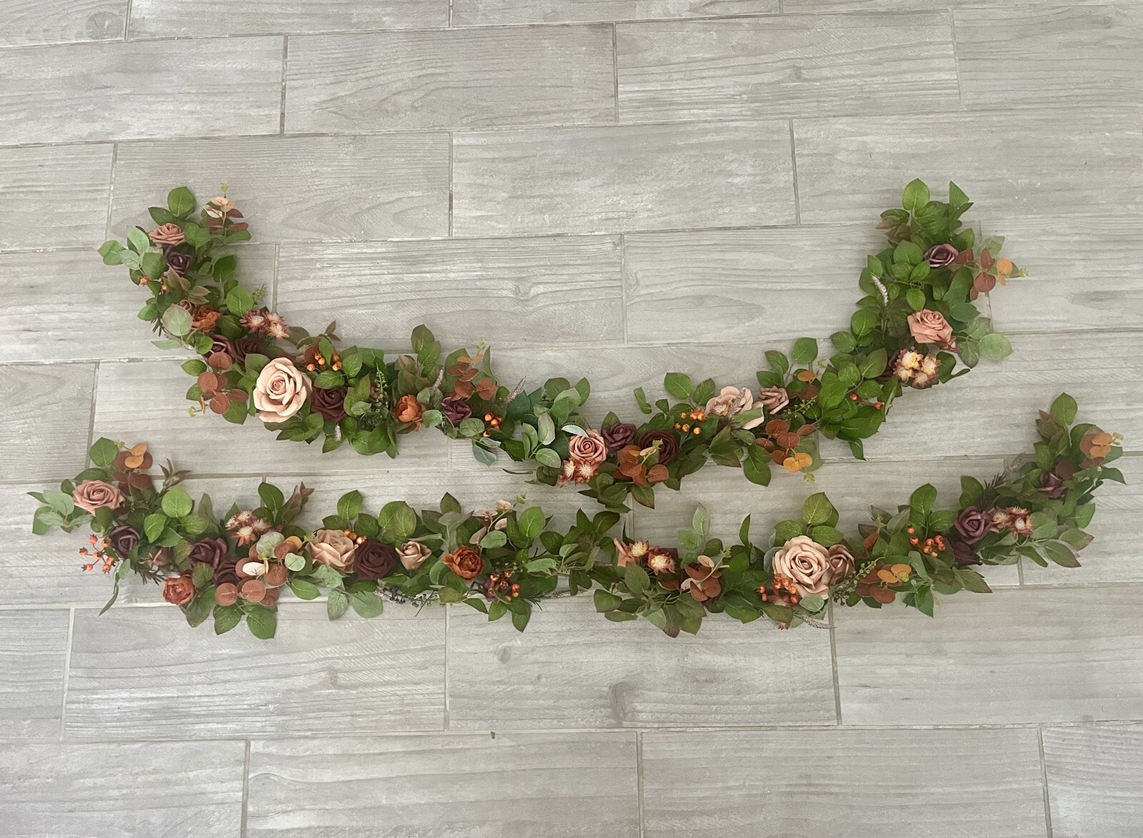 6FT Artificial Rose Flower Runner Rustic Flower Garland Mantle Floral…