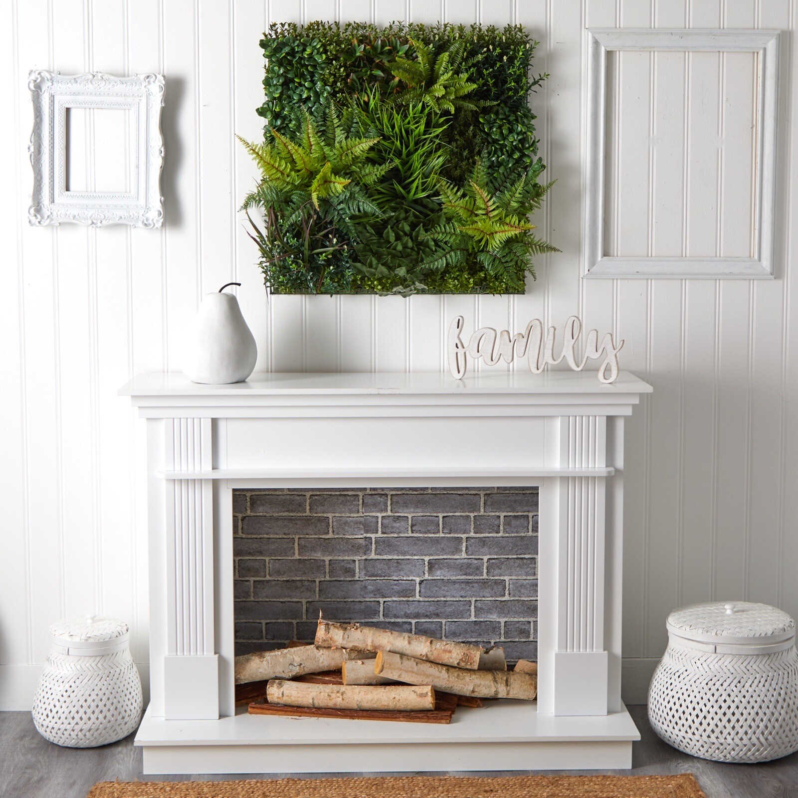 29″ Artificial Foliage Fern Living Wall Panel UV (Indoor/Outdoor). Retail $276