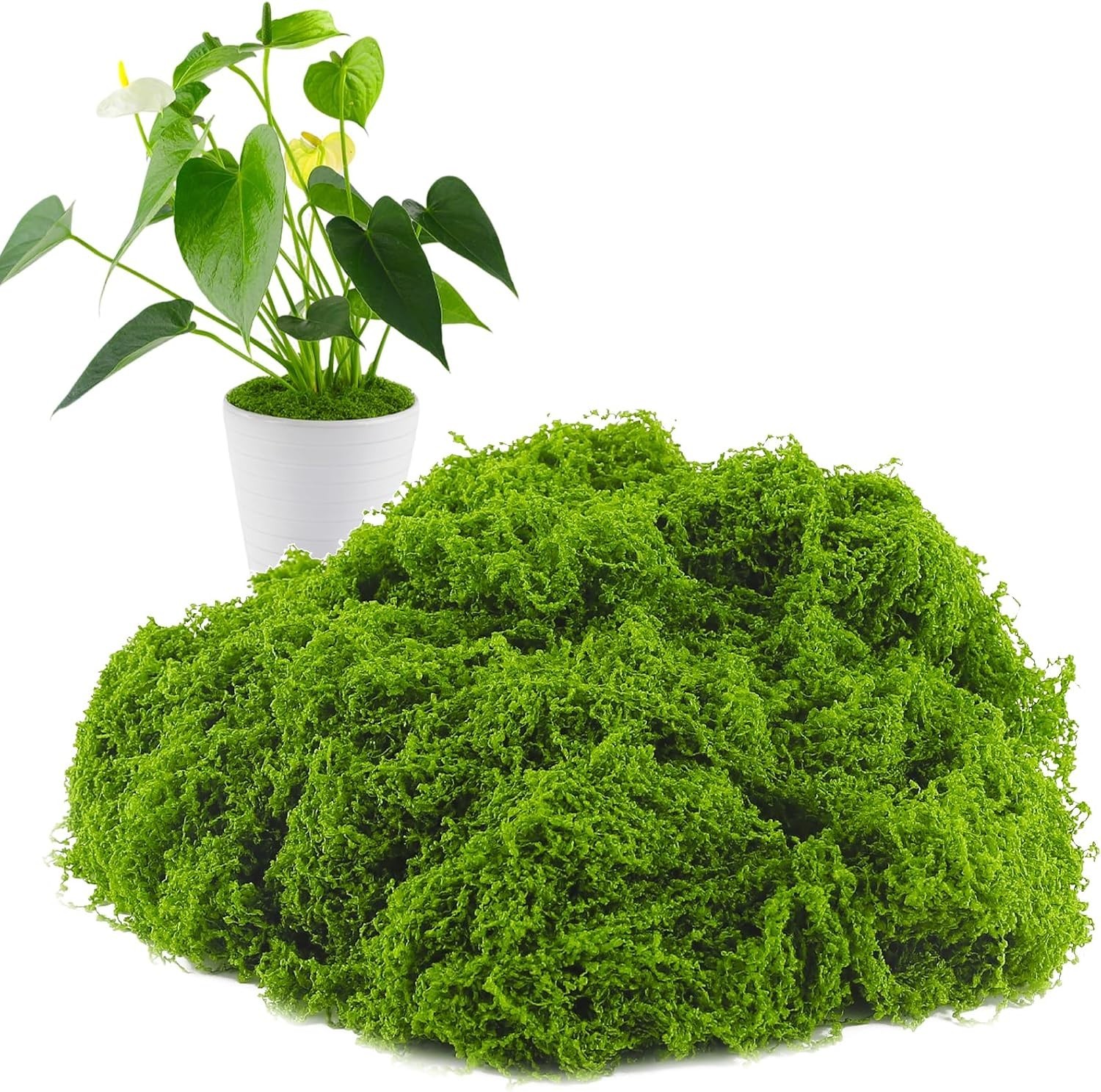 Maintenance-Free Faux Moss Decor: Perfect for Potted Plants and Centerpieces