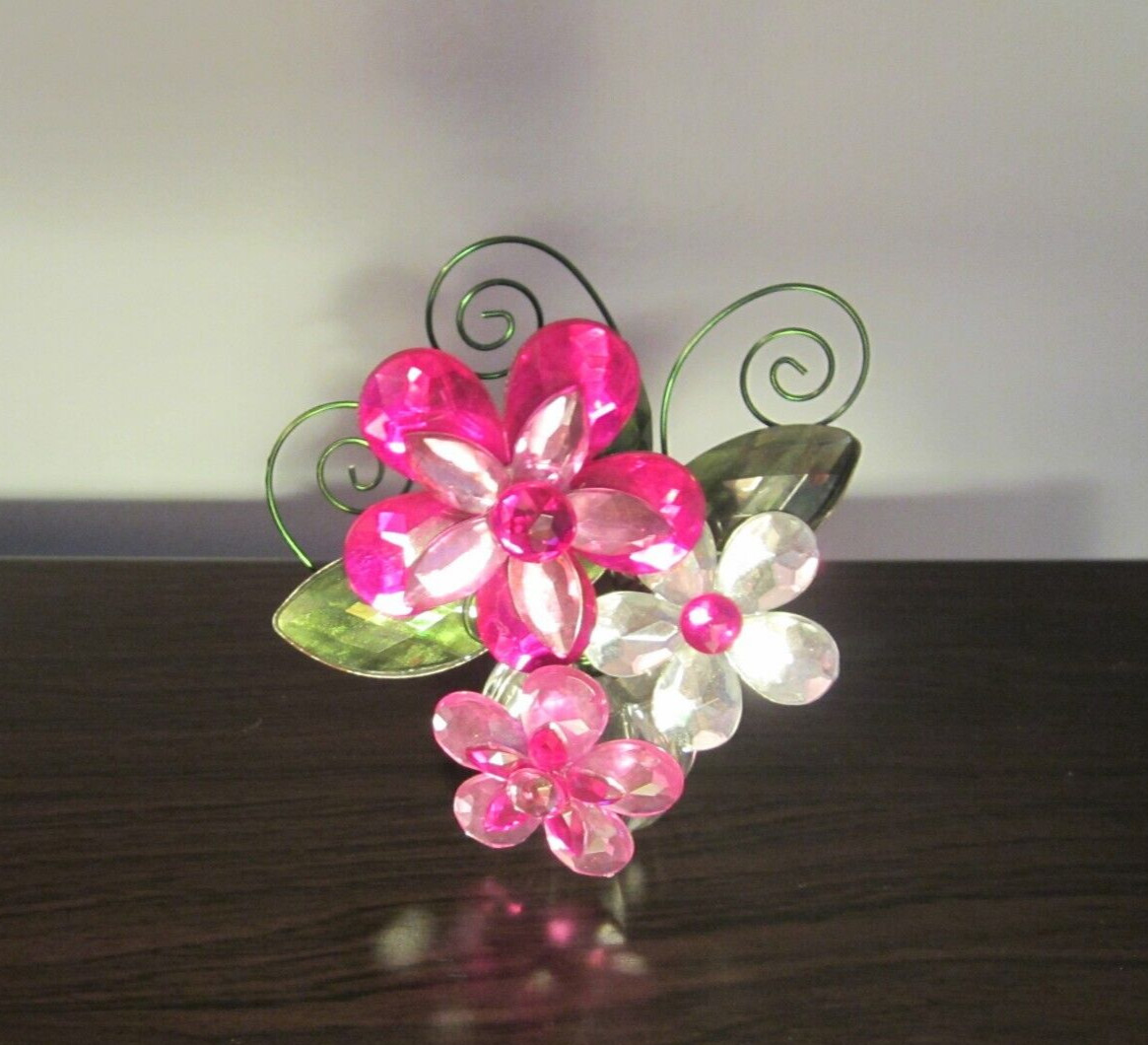 Bouquet Flowers Acrylic And Metal By Crystal Expressions Gante