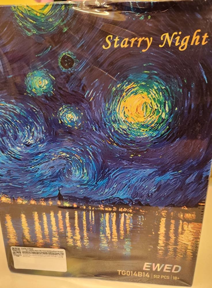 VAN GOGH STARRY NIGHT Blue Rose & Sunflower Building Block Set *512 PCS*