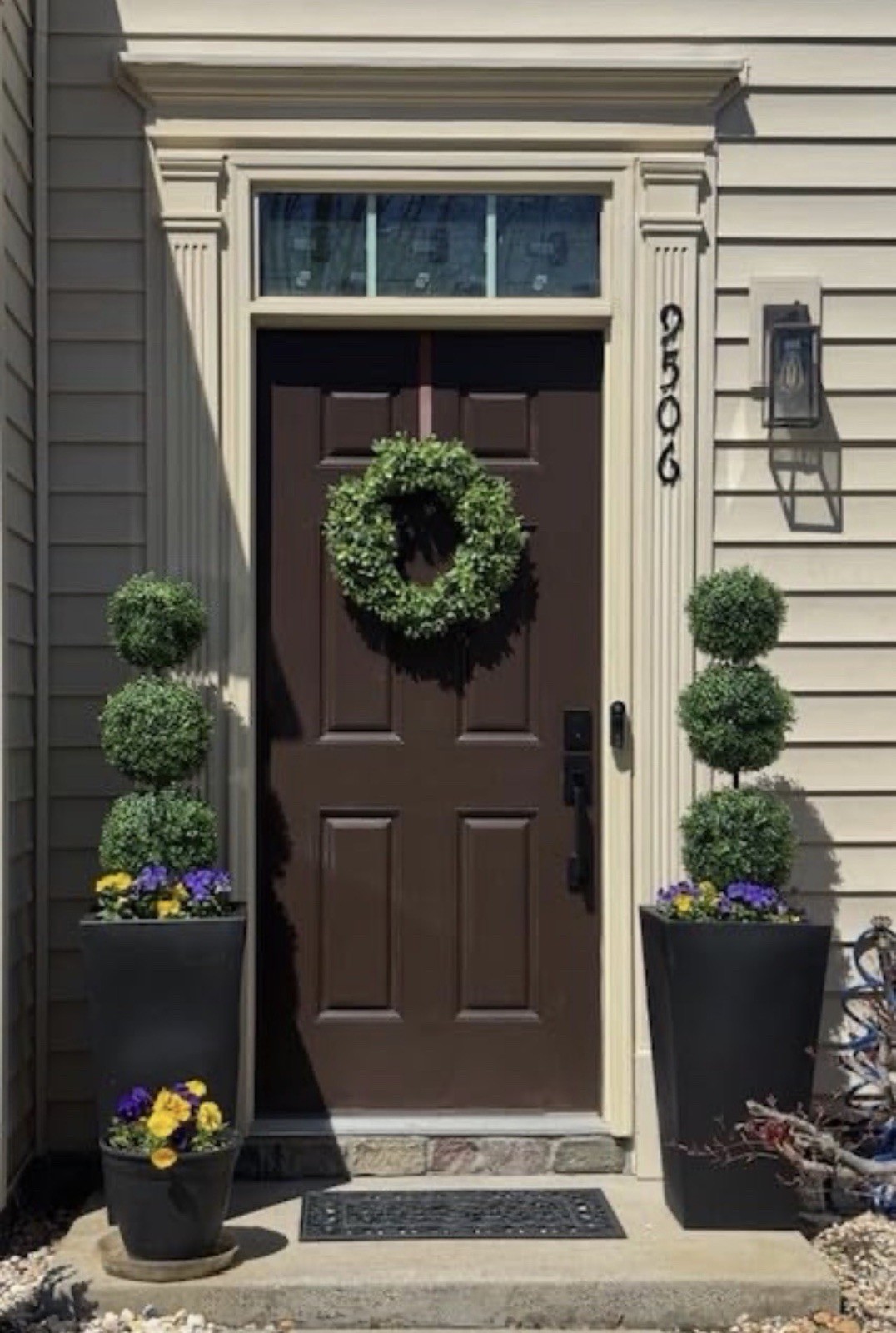3’ UV Boxwood Triple Ball Topiary Artificial Tree Indoor/Outdoor